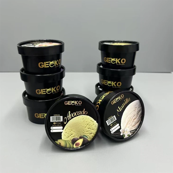 white ice cream cups