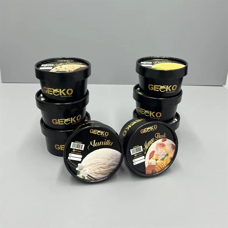 small ice cream cups with lids